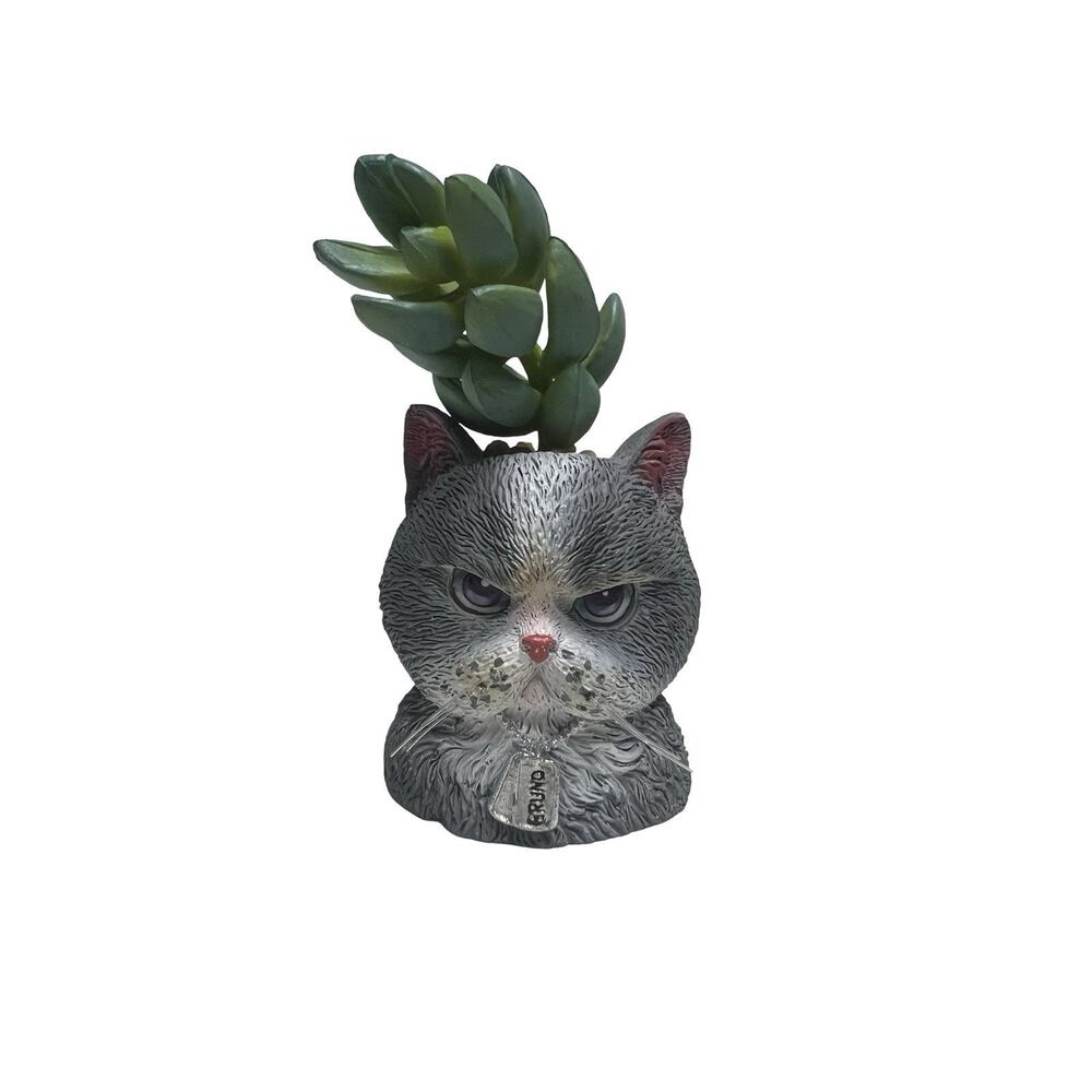 The Bradford Exchange Purr-fect Planters Cat Figurine Kayomi Harai Bruno